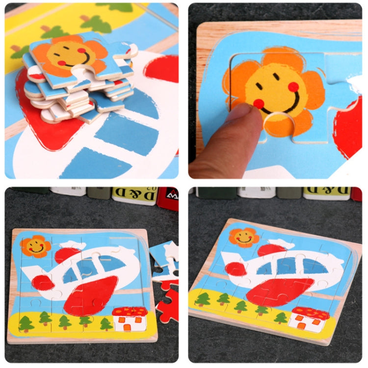 5 PCS KBX-017 Children Wooden Picture Puzzle Baby Early Education Toys(Fire Truck) - Puzzle Toys by buy2fix | Online Shopping UK | buy2fix