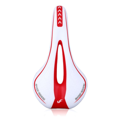 YAFEE YF-1018 Mountain Bike Saddle Bicycle Riding Saddle Bicycle Saddle(White Red) - Bicycle Saddle by YAFEE | Online Shopping UK | buy2fix