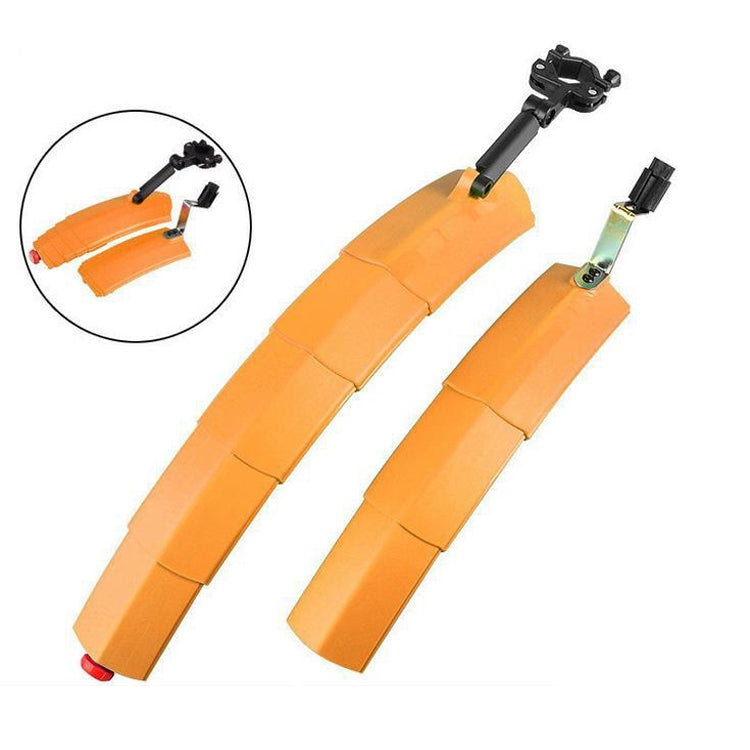 Bicycle Telescopic Folding Mudguard  27.5 Inch Extended Water Retaining LED Taillight(Orange) - Outdoor & Sports by buy2fix | Online Shopping UK | buy2fix