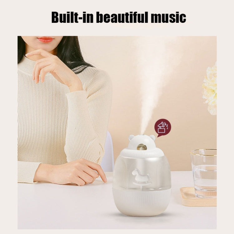 MJ010 USB Air Humidifier Home Small Bedroom Desktop Carousel Air Humidifier with Music Box, USB Plug-in Type(Green) - Home & Garden by buy2fix | Online Shopping UK | buy2fix
