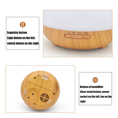 YCTA-008 Household Mute Small Wood Grain Colorful Light Aroma Diffuser Night Tree Air Humidifier, Product specifications: US Plug(Light Wood Grain) - Home & Garden by buy2fix | Online Shopping UK | buy2fix