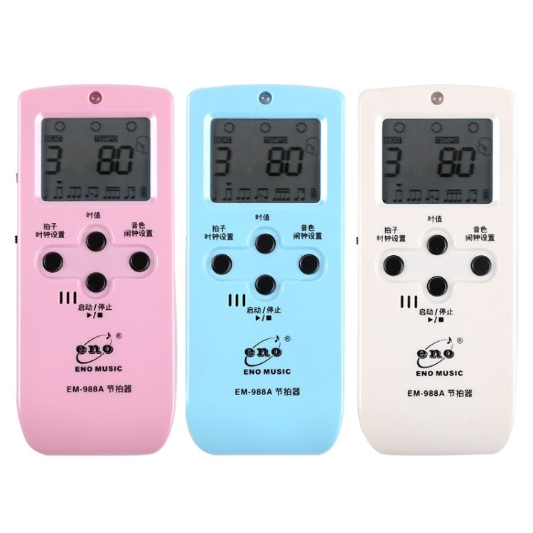 ENO EM-988A Electronic Vocal Rechargeable Metronome For Piano/Guitar/Drum/Guzheng/Violin(White) - Stringed Instruments by buy2fix | Online Shopping UK | buy2fix