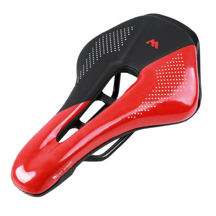 WEST BIKING Cycling Seat Hollow Breathable Comfortable Saddle Riding Equipment(Black Red) - Bicycle Saddle by WEST BIKING | Online Shopping UK | buy2fix