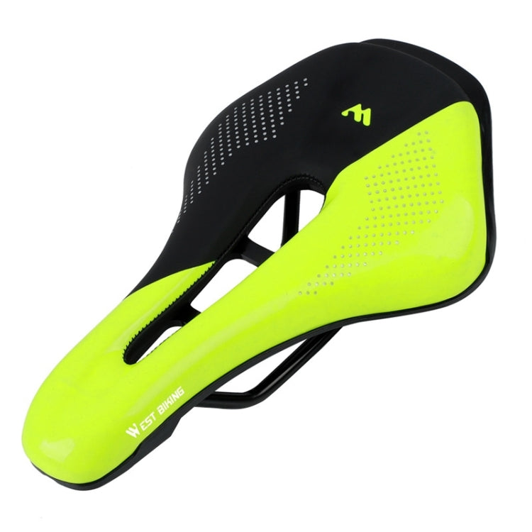 WEST BIKING Cycling Seat Hollow Breathable Comfortable Saddle Riding Equipment(Fluorescent Green) - Bicycle Saddle by WEST BIKING | Online Shopping UK | buy2fix