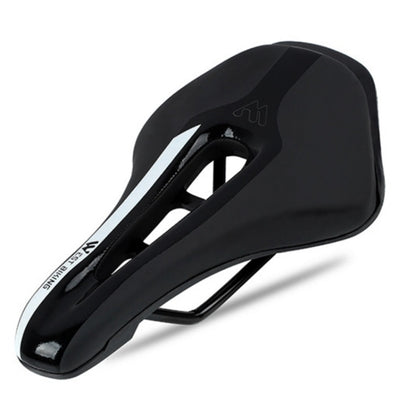 WEST BIKING Cycling Seat Hollow Breathable Comfortable Saddle Riding Equipment(Black White) - Bicycle Saddle by WEST BIKING | Online Shopping UK | buy2fix