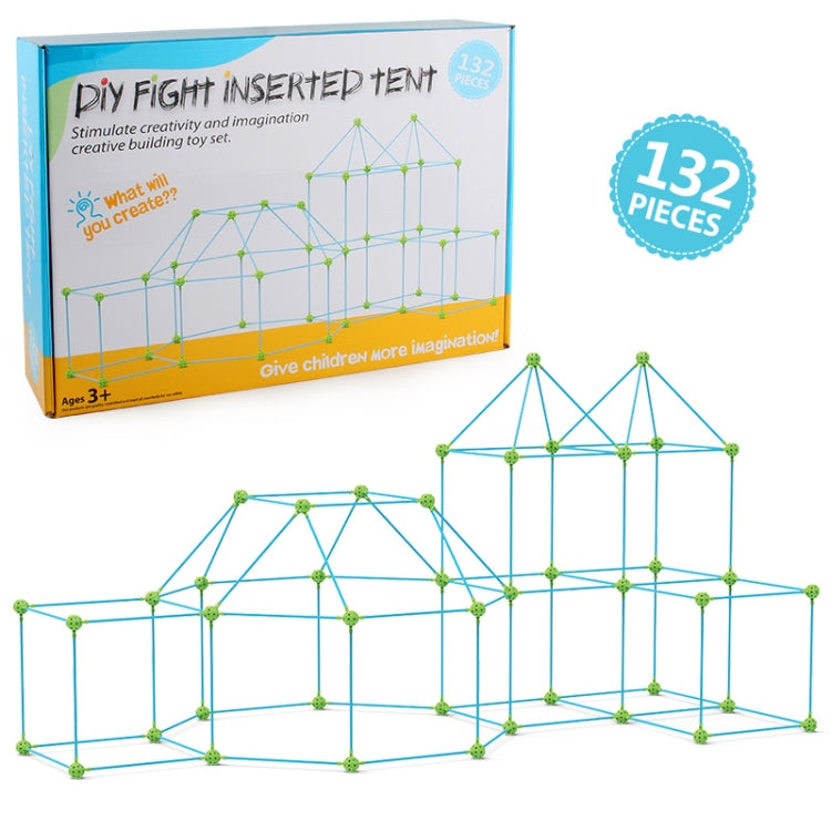 132 in 1 DIY Tent Toy Assembling Play House DIY Children Tent Building Toy(  Square-Green) - Toy Sports by buy2fix | Online Shopping UK | buy2fix