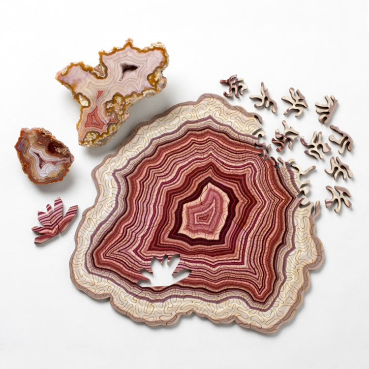 Allotype Agate Puzzle Difficult Wooden Jigsaw Puzzle Toy(Flower) - Puzzle Toys by buy2fix | Online Shopping UK | buy2fix