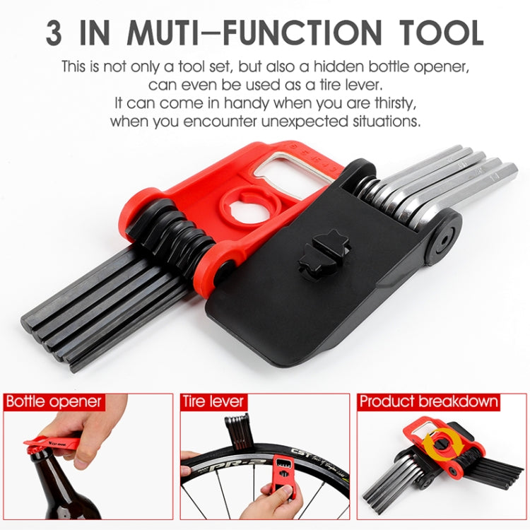 West Biking 16 In 1 Bicycle Repair Tool Multi-Function Wrench Hex Tool Riding Equipment(Black Yellow) - Outdoor & Sports by West Biking | Online Shopping UK | buy2fix