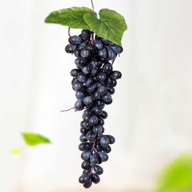 2 Bunches 110 Black Grapes Simulation Fruit Simulation Grapes PVC with Cream Grape Shoot Props - Camera Accessories by buy2fix | Online Shopping UK | buy2fix