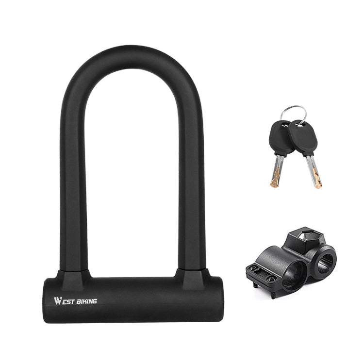 West Biking Bike Lock Motorcycle Wire Lock Anti-Hydraulic Pressure Cut Anti-Theft Lock, Specification: U-shaped Lock - Bicycle Locks & Bicycle Pumps by WEST BIKING | Online Shopping UK | buy2fix