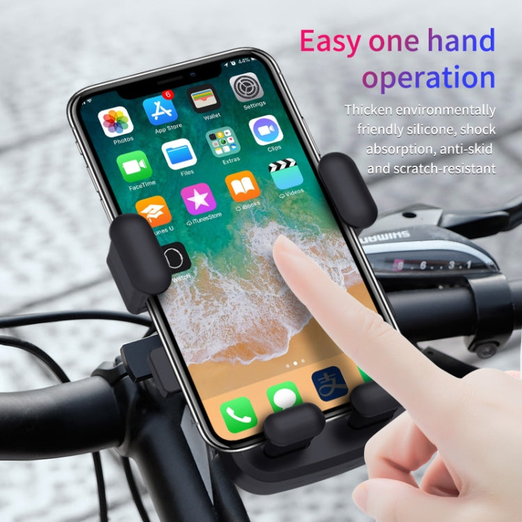 2 PCS Motorcycle Electrical Pedal Car Self-Lock Bracket Riding One-Button Shrink Mobile Phone Holder(Green M1) - Holder by buy2fix | Online Shopping UK | buy2fix