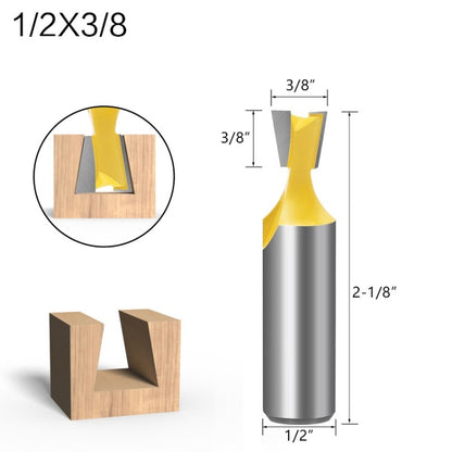 1/2 Handle Dovetail Cutter Wood Engraving Small Milling Cutter, Specification: 1/2x3/8mm - Others by buy2fix | Online Shopping UK | buy2fix