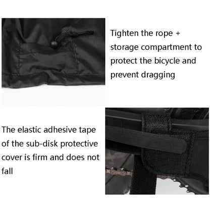 Rhinowalk RM262 26-27.5 Inch Mountain Bike Convenient Storage Bag(Black) - Bicycle Bags by Rhinowalk | Online Shopping UK | buy2fix