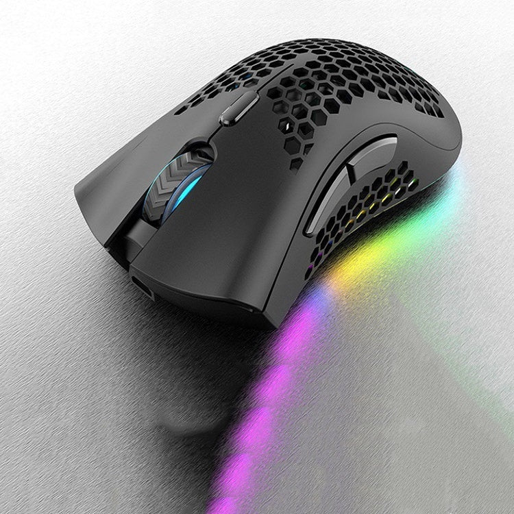 K-Snake BM600 1600 DPI 7-keys Hollow Lightweight Wireless Charging RGB Colorful Gaming Mouse(Wireless BM600 Black) - Wireless Mice by K-Snake | Online Shopping UK | buy2fix