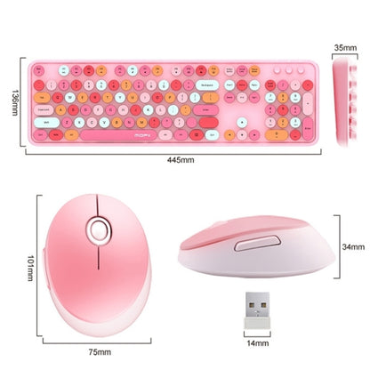 Mofii Sweet Wireless Keyboard And Mouse Set Girls Punk Keyboard Office Set, Colour: Purple Mixed Version - Wireless Keyboard by Mofii | Online Shopping UK | buy2fix