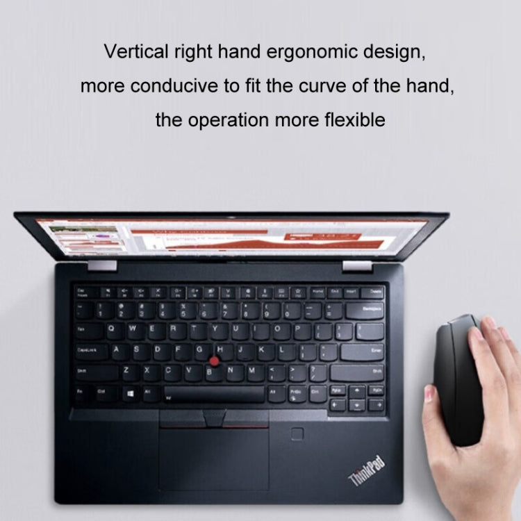 Lenovo Thinkbook Wireless Mouse Ergonomic Design Side Grip Mice - Wireless Mice by Lenovo | Online Shopping UK | buy2fix