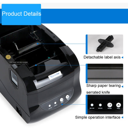 Xprinter XP-365B 80mm Thermal Label Printer Clothing Tag Printer, Plug:AU Plug(Bluetooth Version) - Consumer Electronics by Xprinter | Online Shopping UK | buy2fix