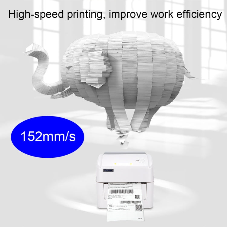 Xprinter XP-420B 108mm Express Order Printer Thermal Label Printer, Style:USB+LAN Port(US Plug) - Consumer Electronics by Xprinter | Online Shopping UK | buy2fix