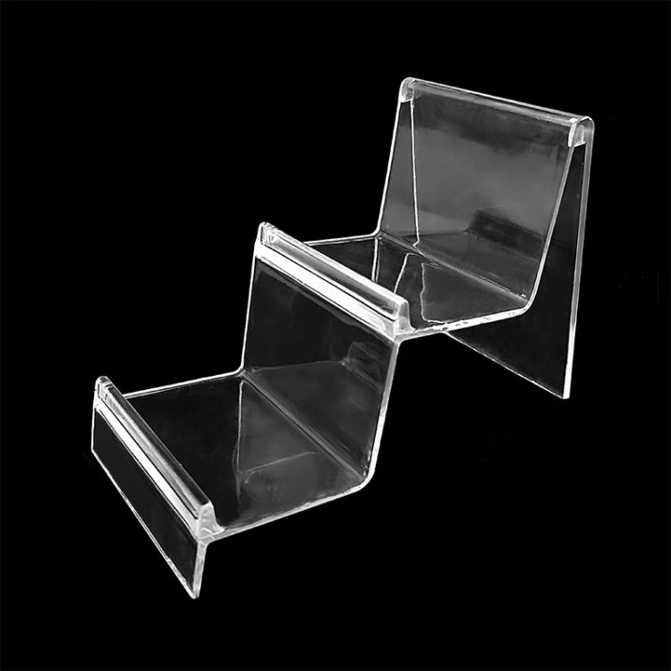 10 PCS Thickened Transparent Wallet Holder Plastic Phone Mask Display Stand Counter Display Stand,Specification: No. 3 2 Layer - Desktop Holder by buy2fix | Online Shopping UK | buy2fix