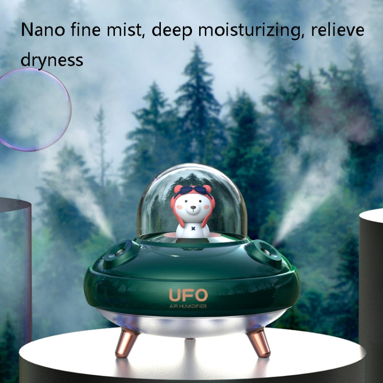 HO3 UFO Double Spraying Pet Humidifier Home Air Nebulizer Water Replenishing Instrument, Colour: Battery Model (White) - Home & Garden by buy2fix | Online Shopping UK | buy2fix