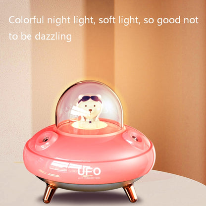 HO3 UFO Double Spraying Pet Humidifier Home Air Nebulizer Water Replenishing Instrument, Colour: Plug-in Model (Red) - Home & Garden by buy2fix | Online Shopping UK | buy2fix