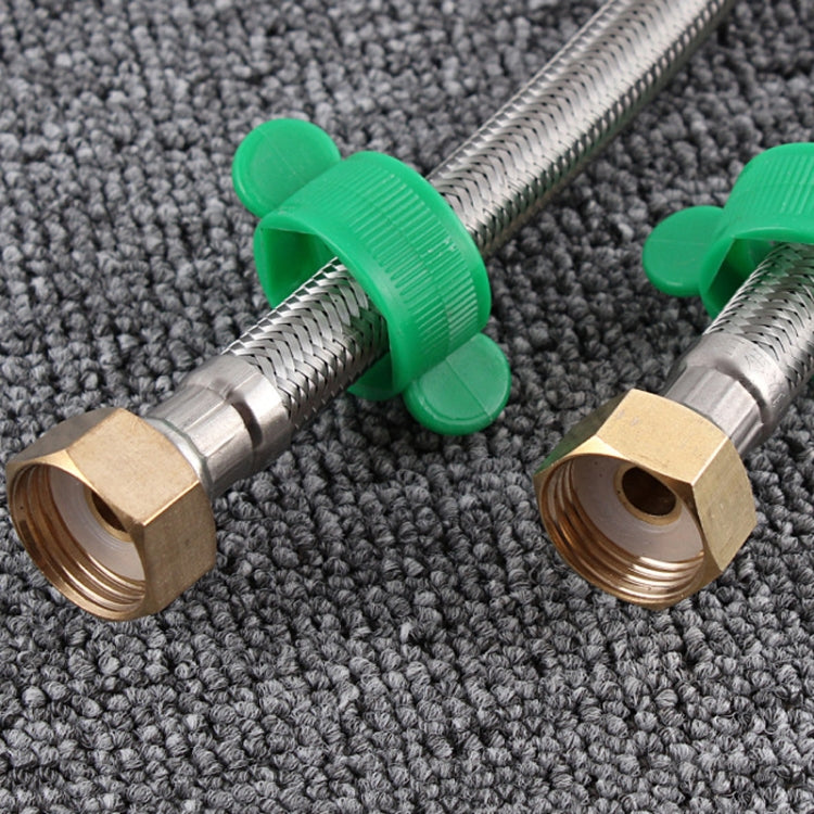 2 PCS 1.2m Copper Hat 304 Stainless Steel Metal Knitting Hose Toilet Water Heater Hot And Cold Water High Pressure Pipe 4/8 inch DN15 Connecting Pipe - Home & Garden by buy2fix | Online Shopping UK | buy2fix