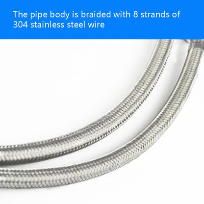 4 PCS Weave Stainless Steel Flexible Plumbing Pipes Cold Hot Mixer Faucet Water Pipe Hoses High Pressure Inlet Pipe, Specification: 70cm 8cm Copper Rod - Home & Garden by buy2fix | Online Shopping UK | buy2fix
