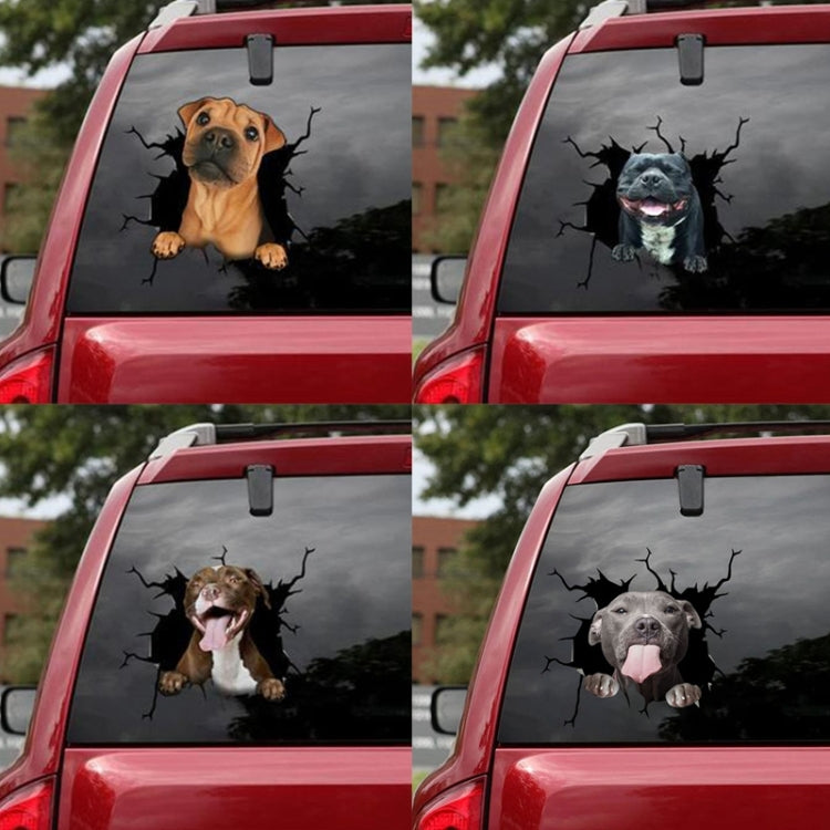 7 PCS Animal Wall Stickers Puppy Hole Car Window Static Sticker(Puppy 08) - In Car by buy2fix | Online Shopping UK | buy2fix