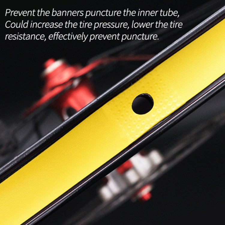 20 PCS Road Mountain Bike Anti-Stab Tire Pad Bicycle Wheel Set PVC Spoke Lining Tape, Colour: Yellow(29inch x 18mm) - Outdoor & Sports by buy2fix | Online Shopping UK | buy2fix
