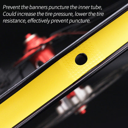 20 PCS Road Mountain Bike Anti-Stab Tire Pad Bicycle Wheel Set PVC Spoke Lining Tape, Colour: Yellow(27.5inch x 18mm) - Outdoor & Sports by buy2fix | Online Shopping UK | buy2fix