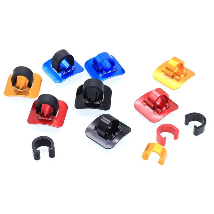 10 PCS Mountain Road Bicycle Hose Line Guide Adhesive Wire Seat Frame Cable Fixing C Buckle, Style: Aluminum Alloy Buckle(Red) - Others by buy2fix | Online Shopping UK | buy2fix