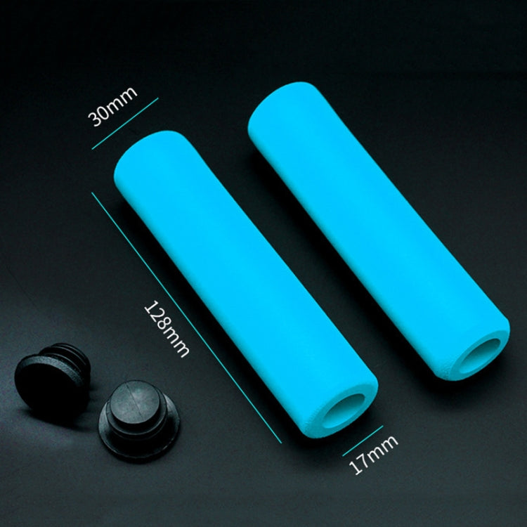4 Pairs Mountain Folding Bicycle Silicone Foaming Sponge Handle Cover Rubber Shock Absorbing Anti-Slip Handle Set(Blue) - Outdoor & Sports by buy2fix | Online Shopping UK | buy2fix