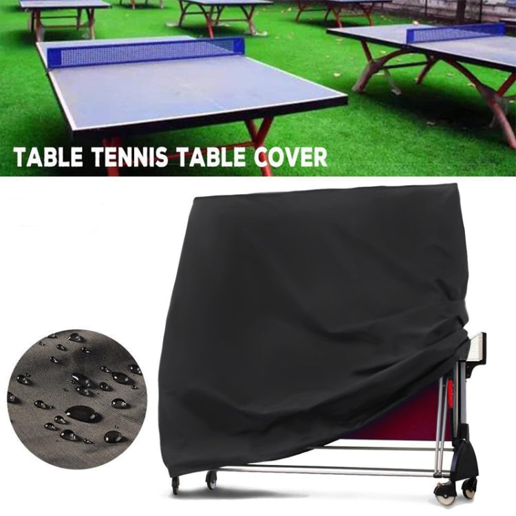 Outdoor Waterproof And Dustproof Table Tennis Table Cover, Size: 165x70x185cm(Black Outside Silver Inside) - Home & Garden by buy2fix | Online Shopping UK | buy2fix