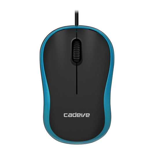 3 PCS Cadeve M220 3 Keys USB Wired Fashion Portable Mouse(Black Blue) - Wired Mice by Cadeve | Online Shopping UK | buy2fix