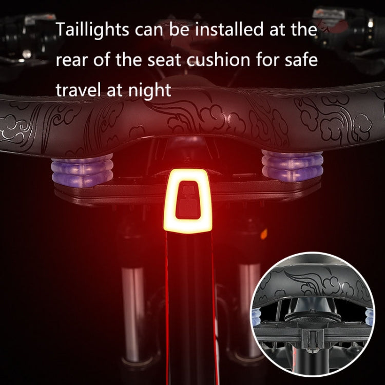 WEST BIKING YP1602797 Bicycle Hollow Seat Night Riding With Warning Tail Light Seat(Black Goose) - Outdoor & Sports by WEST BIKING | Online Shopping UK | buy2fix