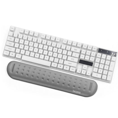 Baona Silicone Memory Cotton Wrist Pad Massage Hole Keyboard Mouse Pad, Style: Medium Keyboard Rest (Gray) - Mouse Pads by Baona | Online Shopping UK | buy2fix