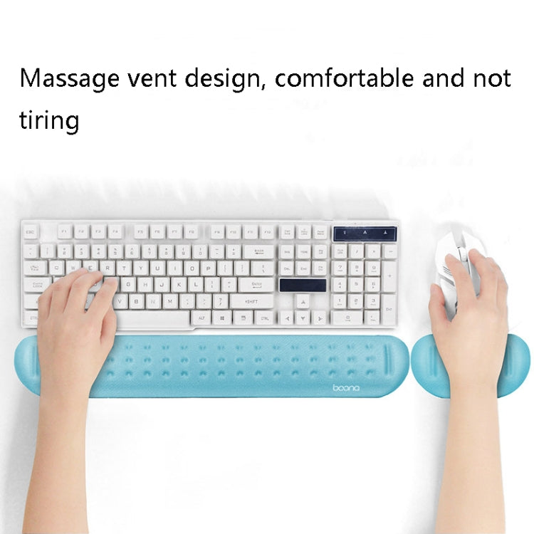 Baona Silicone Memory Cotton Wrist Pad Massage Hole Keyboard Mouse Pad, Style: Medium Keyboard Rest (Pink) - Mouse Pads by Baona | Online Shopping UK | buy2fix