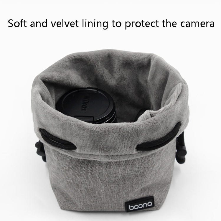 Benna Waterproof SLR Camera Lens Bag  Lens Protective Cover Pouch Bag, Color: Square Large(Gray) - Camera Accessories by Benna | Online Shopping UK | buy2fix