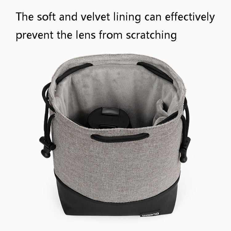 Baona Waterproof Micro SLR Camera Bag Protective Cover Drawstring Pouch Bag, Color: Small Gray - Camera Accessories by Baona | Online Shopping UK | buy2fix