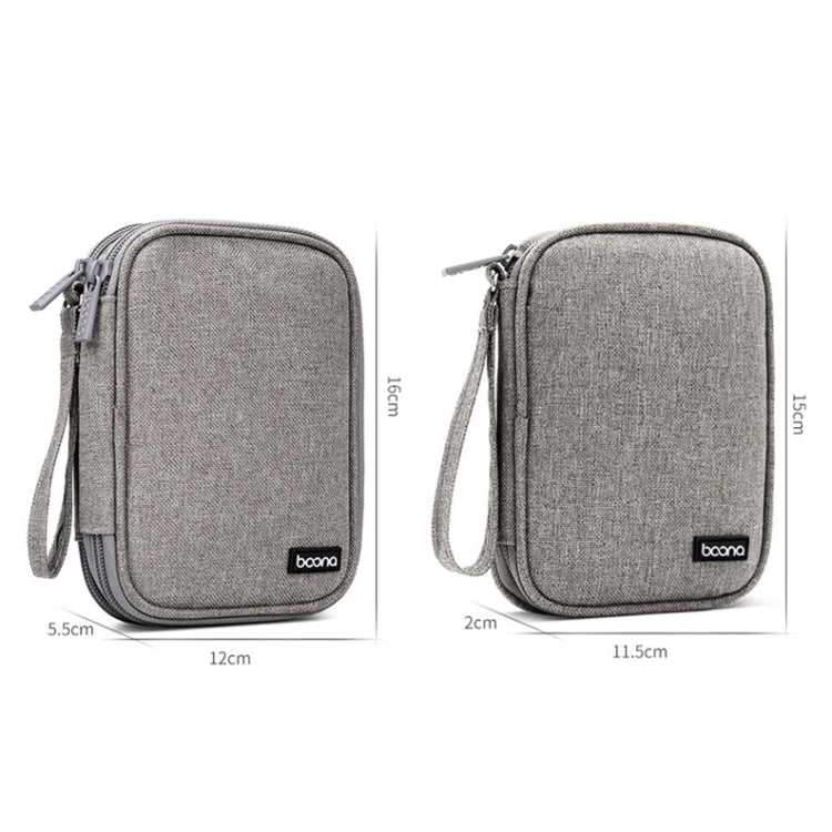 Baona BN-C003 Mobile Hard Disk Protection Cover Portable Storage Hard Disk Bag, Specification: Single-layer (Gray) - Hard Drive Bags & Cases by Baona | Online Shopping UK | buy2fix
