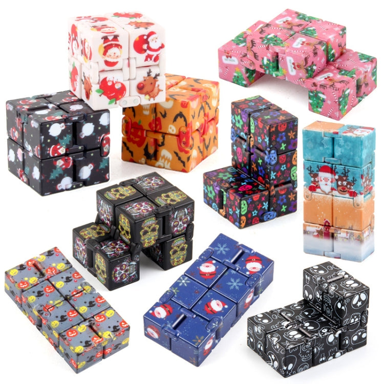 3 PCS Infinite Magic Cube Halloween & Christmas Theme Decompression Pocket Cube Second Order Cube Toy(NO.335K-3 Christmas Black) - Magic Cubes by buy2fix | Online Shopping UK | buy2fix