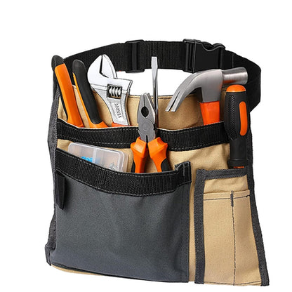 GJD-1 Multi-Function Electrician Tool Bag Portable Hardware Tool Storage Bag Garden Trimming Tool Bag(Black + Khaki) - Storage Bags & Boxes by buy2fix | Online Shopping UK | buy2fix