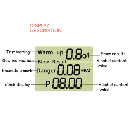 HT-611 Alcohol Tester High Resolution Audio Breathing Alcohol Tester - In Car by buy2fix | Online Shopping UK | buy2fix