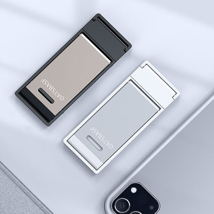 Oatsbasf 03637 Aluminum Alloy Mobile Phone Bracket Desktop Folding Portable Metal Rack(White) - Desktop Holder by Oatsbasf | Online Shopping UK | buy2fix