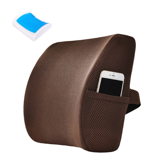 Office Waist Cushion Car Pillow With Pillow Core, Style: Gel Type(Mesh Brown) - Home & Garden by buy2fix | Online Shopping UK | buy2fix
