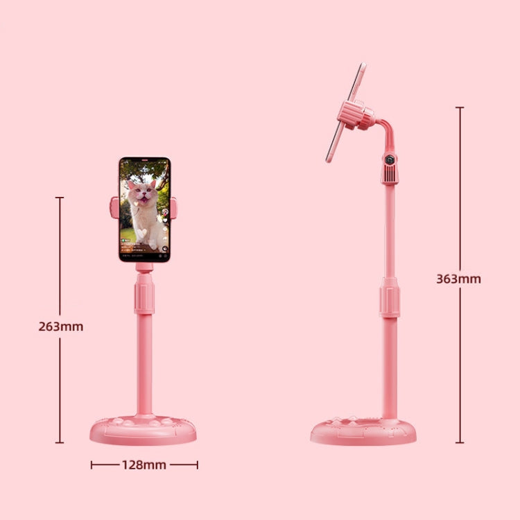 Cat Claw Telescopic Mobile Phone Holder Multifunctional Desktop Live Lazy Bracket(Cherry Pink) - Consumer Electronics by buy2fix | Online Shopping UK | buy2fix
