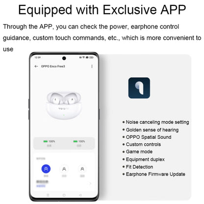 OPPO Enco Free3 Wireless Active Noise Reduction In-Ear Music Sports Bluetooth Earphones(Green) - Bluetooth Earphone by OPPO | Online Shopping UK | buy2fix