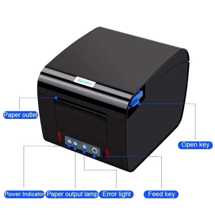 Xprinter XP-D230H 80mm Thermal Express List Printer with Sound and Light Alarm, Style:USB(US Plug) - Consumer Electronics by Xprinter | Online Shopping UK | buy2fix