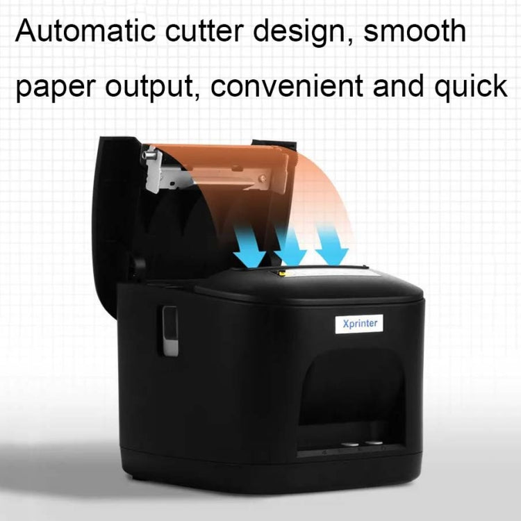 Xprinter XP-T80 72mm Portable Express List Thermal Receipt Printer, Style:USB+LAN Port(EU Plug) - Printer by Xprinter | Online Shopping UK | buy2fix