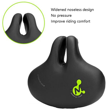 Bike No Nasal Seat Mountain Bike Saddle Comfortable Shock Absorption Bicycle Outdoor Cycling Accessories Saddle(Fluorescent Green) - Outdoor & Sports by buy2fix | Online Shopping UK | buy2fix